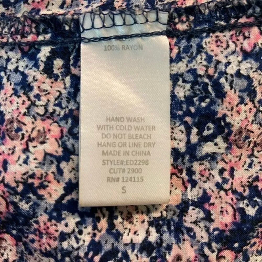 Elodie Floral Lattice Sides Mini Summer Dress S